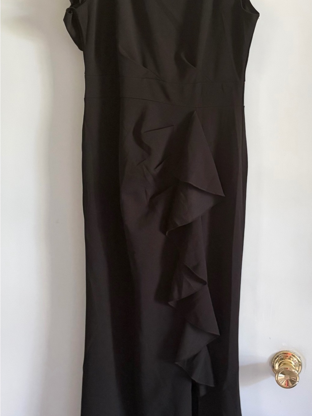 WOOSEA Women's Split Bodycon Mermaid Evening Cocktail Long Dress Black
